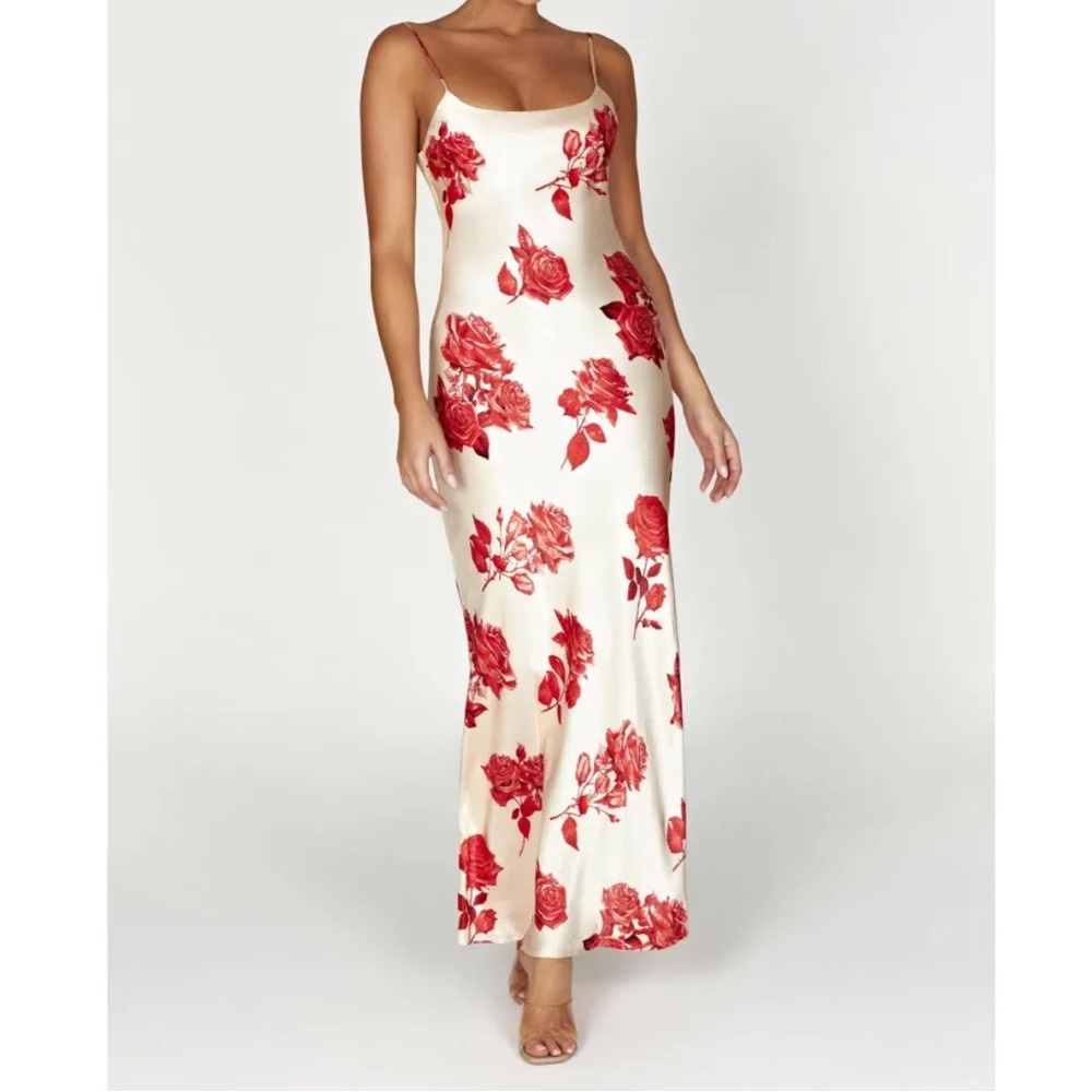 Meshki floral satin dress